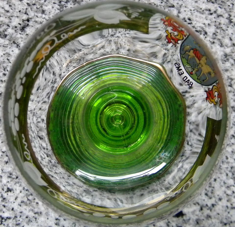 Andenken Glas Wein Schnaps-Römer Glas Bad Ems in Warstein