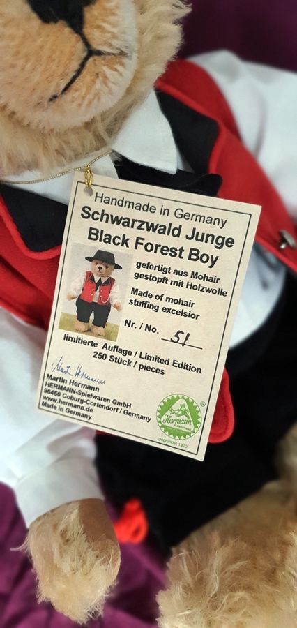 Hermann Schwarzwald Junge limitiert Rarität Teddybär in Neuss