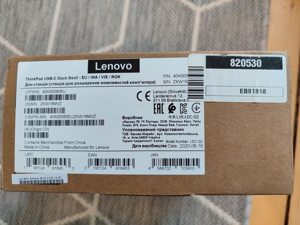 Lenovo ThinkPad USB-C Dock Gen 2 mit 90 Watt Netzteil 40AS0090EU in Berlin