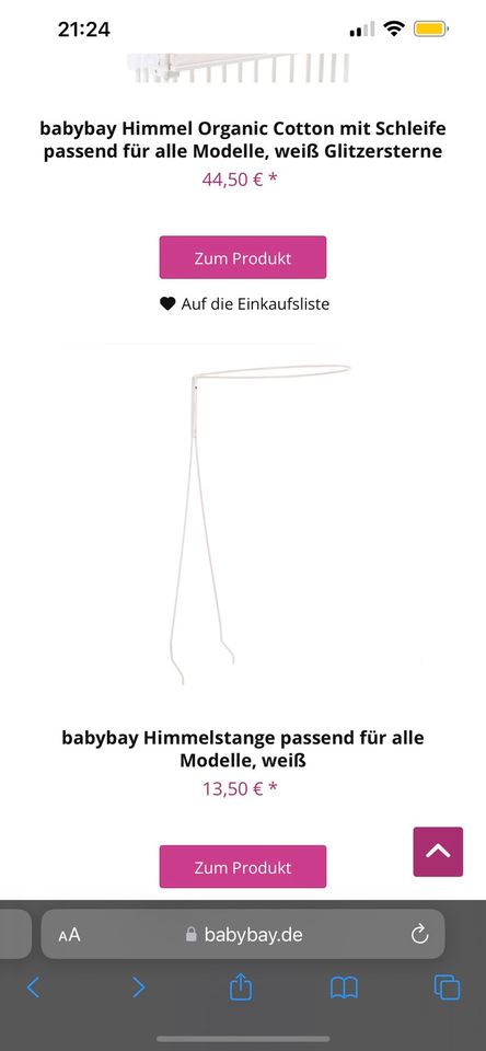 babybay Original Beistellbett mit Rollen❗️ inkl. Viel Zubehör in Naumburg (Saale)