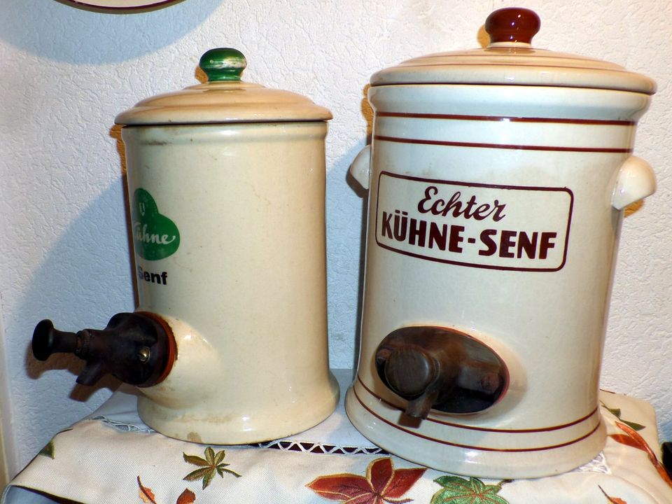 Antik KÜHNE Senf-Topf Senfspender Gastronomie Wurst-Bude Mostrich in Berlin