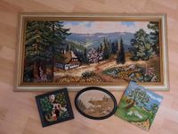 Strickbilder Set Natur Landschaft + Rahmen (46x88) Antiquitäten Leipzig - Leipzig, Südvorstadt Vorschau