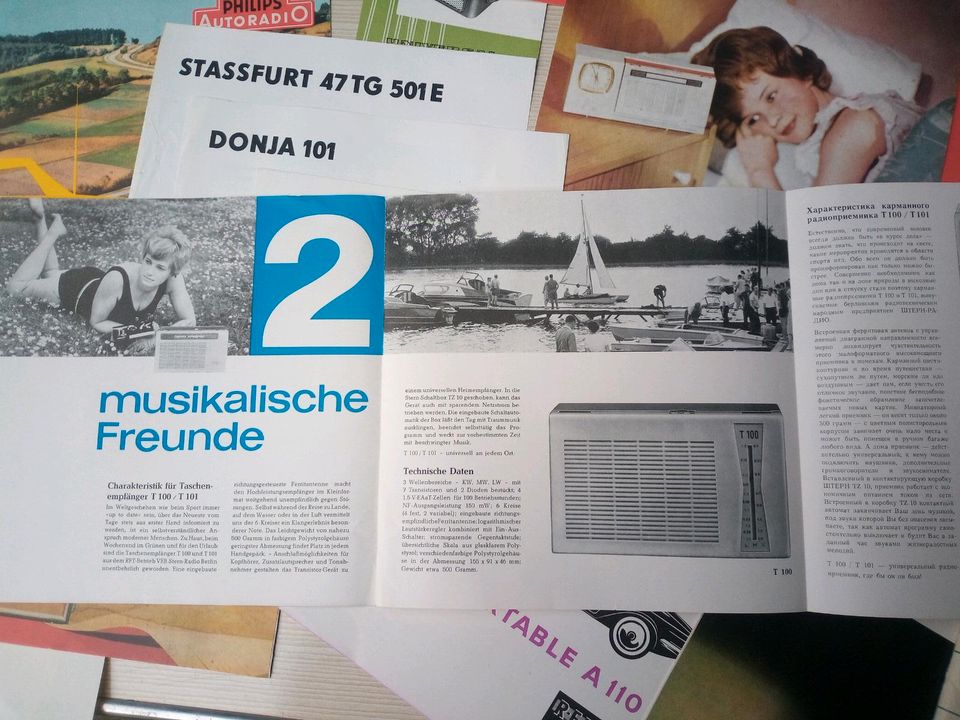 Elektronik Werbung + Konvolut + DDR + Rafena + Phillips + RFT + in Panschwitz-Kuckau