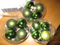 28 x Glaskugel - Weihnachtskugel - grüntöne - 16 x 8cm + 12 x 6cm Bayern - Güntersleben Vorschau