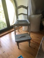 Shabby chic Stuhl mit passendem Schemel Schleswig-Holstein - Vaalerfeld Vorschau