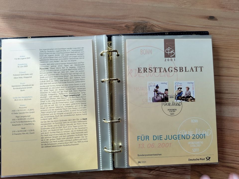 Briefmarkenalbum Ersttagsblätter 2001 Deutschland Ersttagsblatt in Wildberg