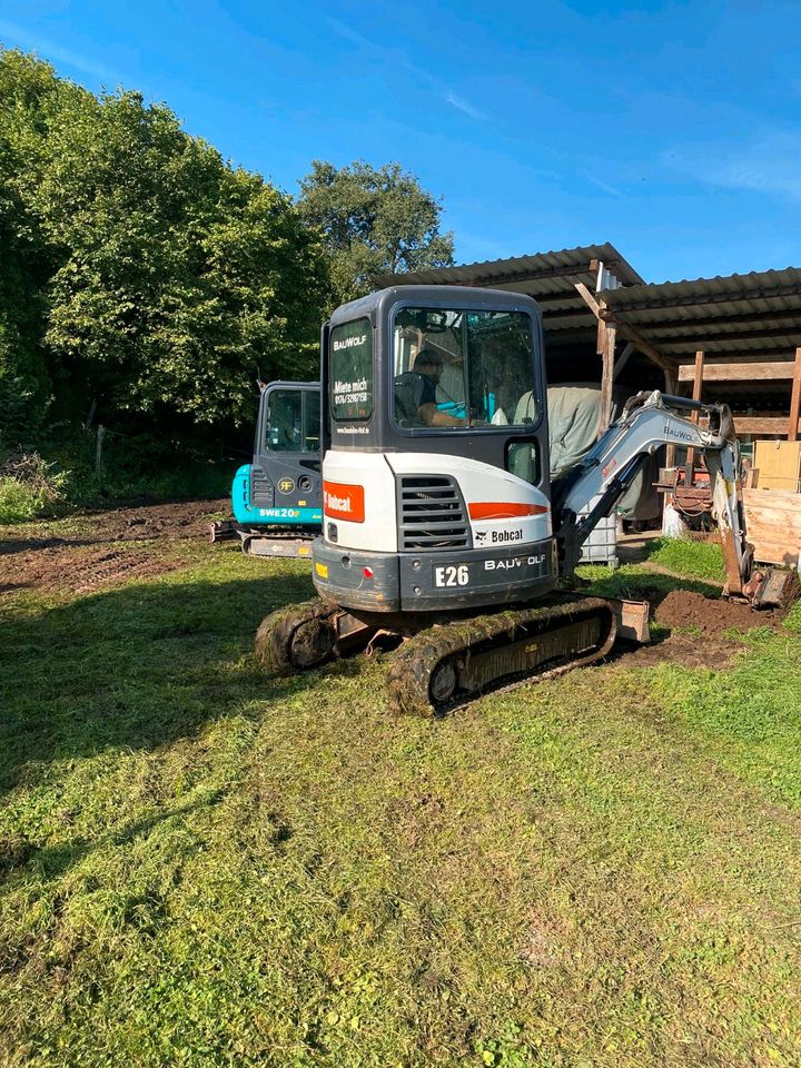 Bagger Arbeit Radlader  ausschachten Graben Abdichtung Pflaster in Schönenberg-Kübelberg