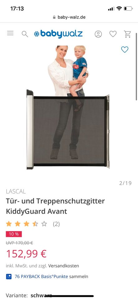 Lascal Kiddy Guard Avant Treppenschutzgitter Türschutz TOP! in Gochsheim