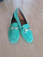 Neue Tamaris Slipper grün Gold  Echtleder Verlours loafer Köln - Marienburg Vorschau
