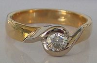 Solitär Ring  Brillant Solitaire G VVS Diamant 14kt 585 Gold 4978 Bayern - Lichtenberg (Oberfranken) Vorschau