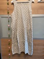 Kleid Linen Made in Italy gepunktet Beige grau XXL 46 Baden-Württemberg - Bühl Vorschau