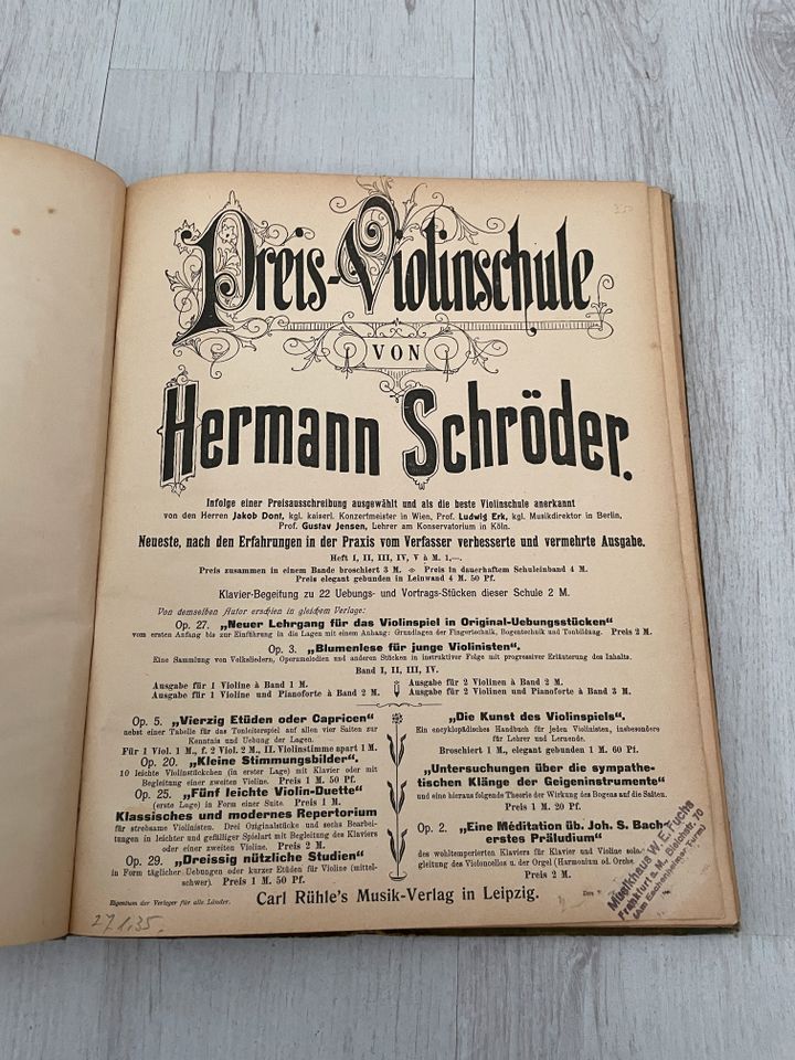 Preis - Violinschule H.Schröder in Usingen