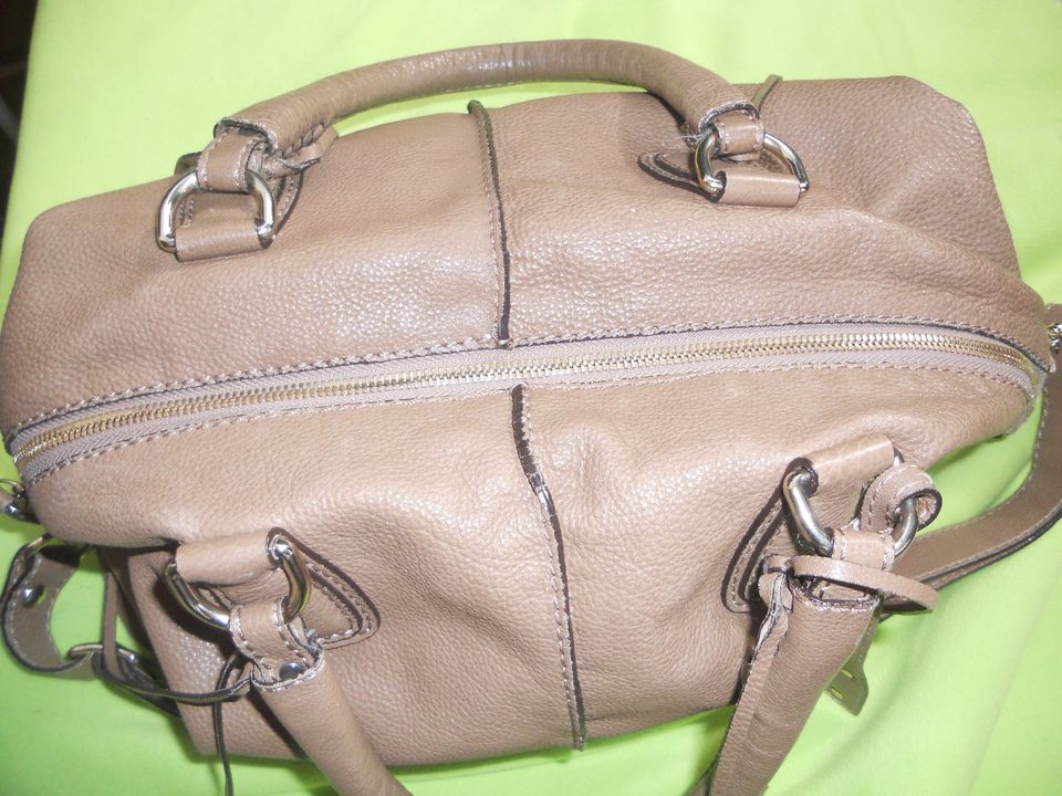 ABRO Ledertasche taupe/braun neuwertig in Offenbach