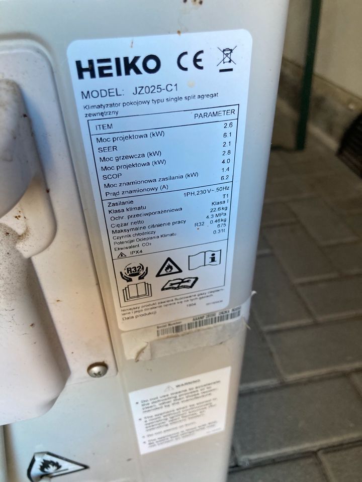 Klimaanlage Heiko JZ025-C1 Außengerät in Rülzheim