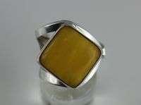 Silberring Ring 925er Silber mit Butterscotch-Bernstein Niedersachsen - Hameln Vorschau