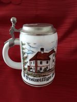 Bierkrug mit Deckel Freiwillige Feuerwehr Altenfurt handgemalt Bayern - Gunzenhausen Vorschau