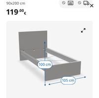 Bettgestell Grau Malm Ikea Neu !! Nordrhein-Westfalen - Bünde Vorschau