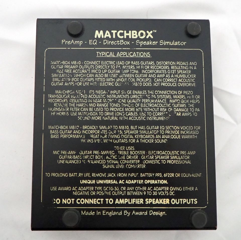 Award Design Matchbox MB-10 | DI-Box für E-Gitarre | 80s in Osnabrück