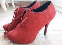 Garceland Deichmann High heels Stiefeletten rot Plateau 37 Bayern - Eschenbach Vorschau