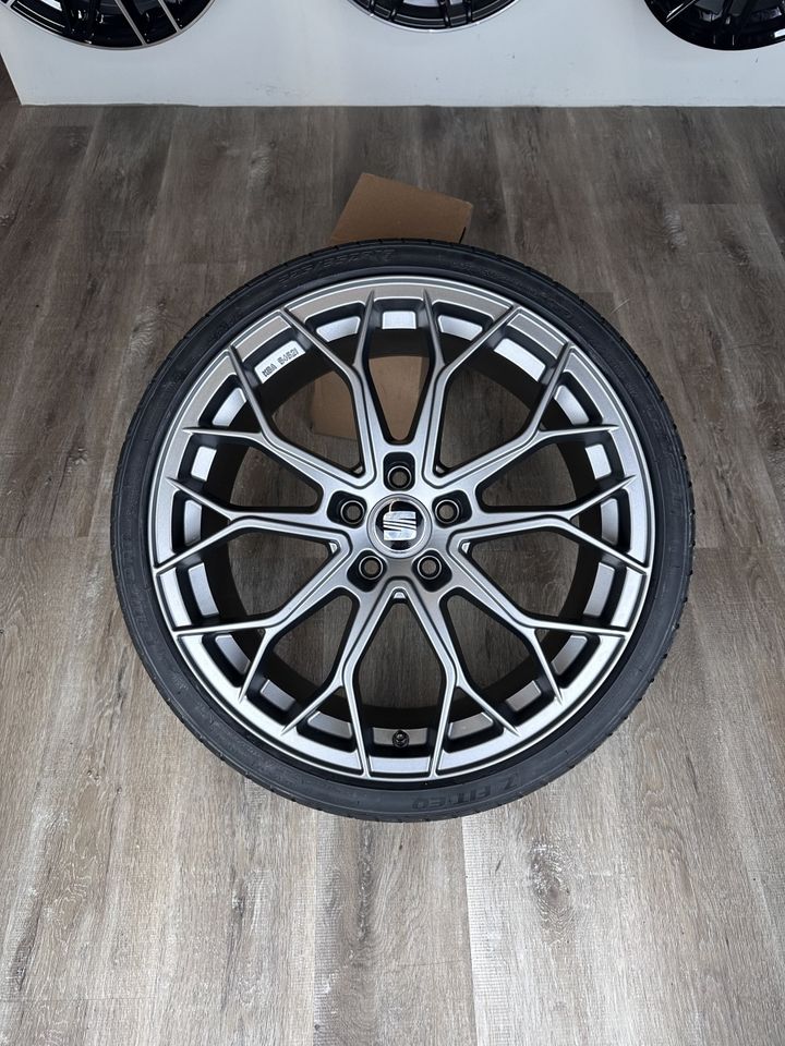 FF Wheels FF01 19 Zoll Allwetterreifen für Skoda Seat Leon 1P 5F KL Exeo 3R ST FR Altea 5P Octavia 1Z 5E RS VRS Spuerb 3T Felgen Reifen Räder grau matt Hybrid Cupra Ganzjahresreifen MS Kompletträder in Neckarsulm