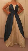 Abi Ballkleid Kleid blau lang mit Tüll Gr L Mecklenburg-Vorpommern - Zemitz Vorschau