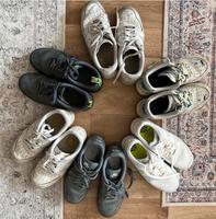 Nike airforce 1 sneaker 41 5 mal abzugeben weiß grau bunt Leder Berlin - Karlshorst Vorschau