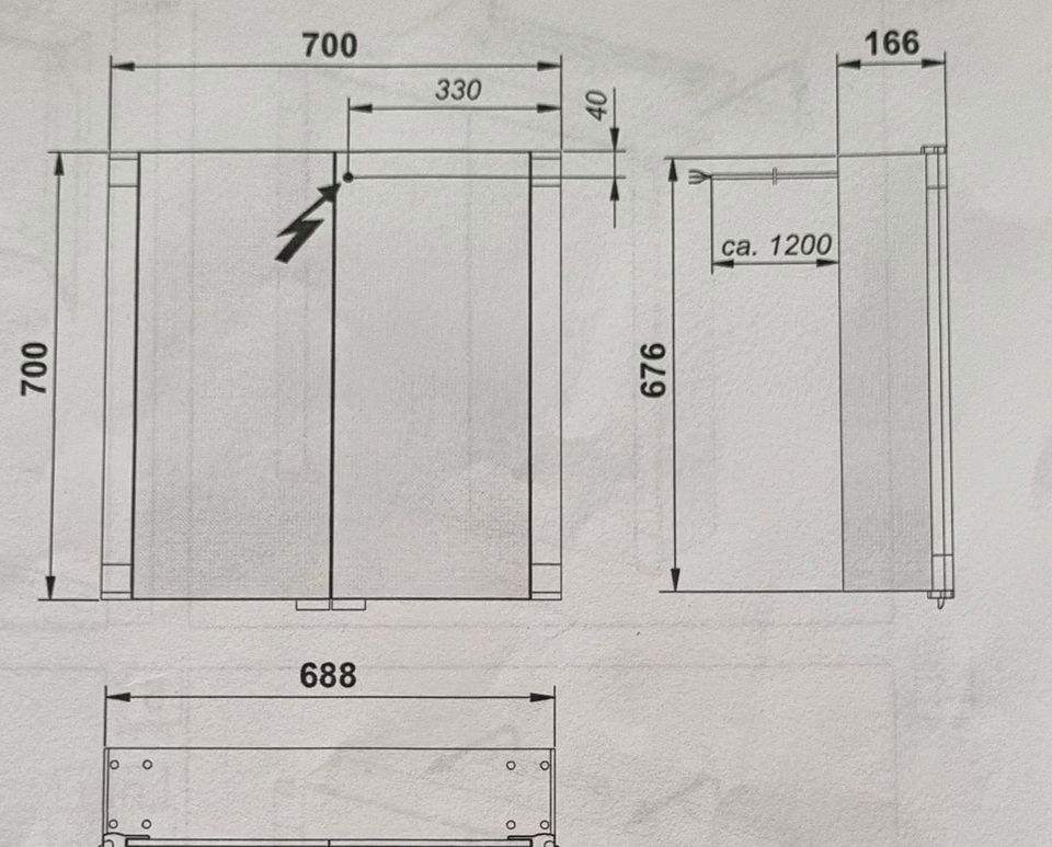 Keuco Royal T2 Spiegelschrank 13801, 700 x 700 x 166 mm in Hamburg