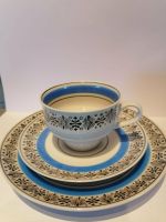 Set aus Tasse, Untertasse und Teller - blau-schwarz Thüringen - Dippach Vorschau