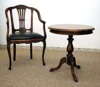 Wunderschöner Sessel Stuhl Mahagoni Leder und Tisch Brandenburg - Beelitz Vorschau