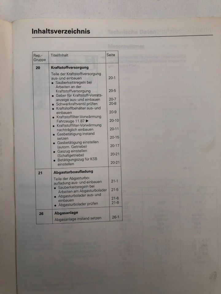 Reparaturleitfäden Passat B2/32b 1981-88 (CR+CY+JK) 1,6ltr. Diese in Wallmerod