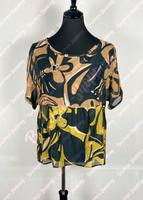 ✨ Retro Designer Bluse Marc Cain schwarz braun grün Seide N3 ❣️ Berlin - Steglitz Vorschau
