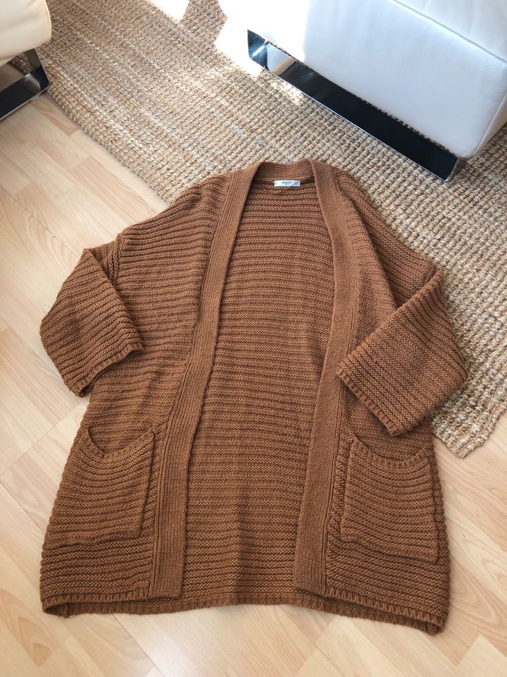 Mango Strickmantel Strickjacke ❤️ L ❤️ Cognac Lagenlook in Hünxe