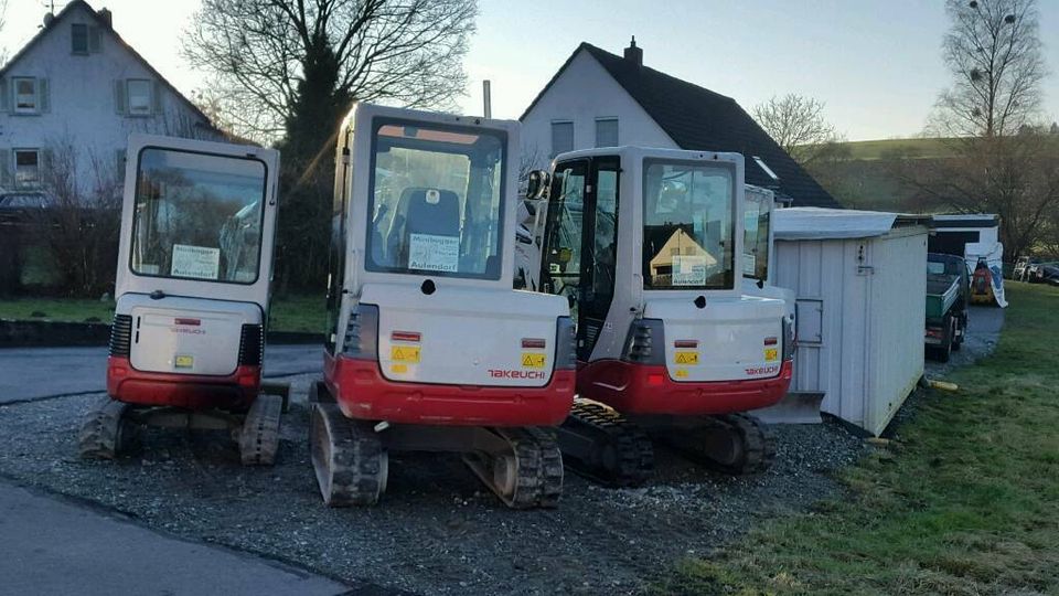 Takeuchi Minibagger 1.7-2.8 to zu vermieten /mieten in Aulendorf