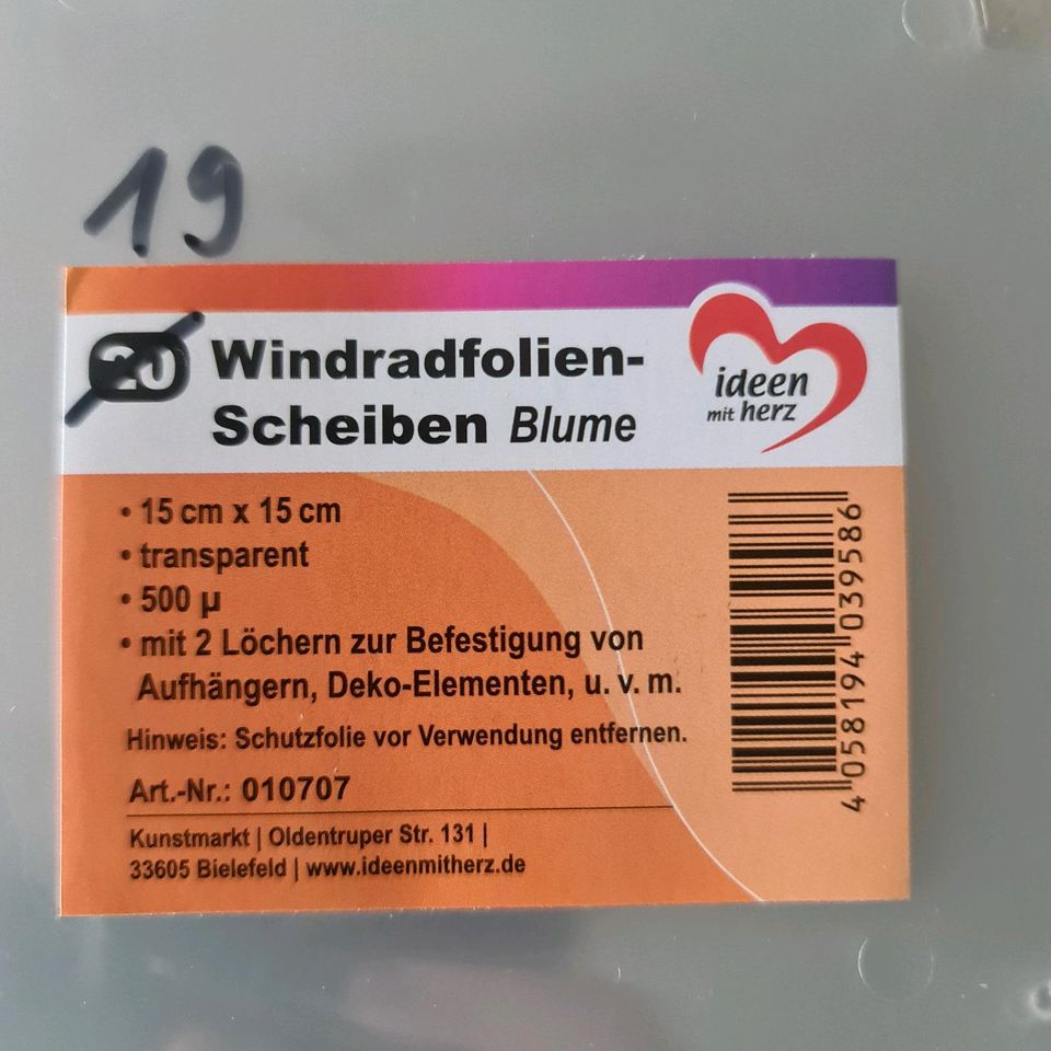 Verschiedene Windradfolien Ideen mit Herz Jittenmeier in Hilden