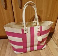 rosa / weiß gestreifte Strandtasche Badetasche Shoppingtasche Kreis Pinneberg - Elmshorn Vorschau