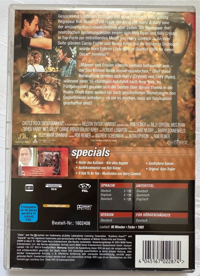 Harry & Sally DVD Film Liebeskomödie Liebesfilm Romantik in Saarbrücken