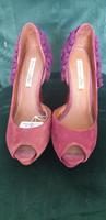 Zara Pumps, Peeptoes, High Heels, beere, Blüten, Gr. 39 Thüringen - Gotha Vorschau