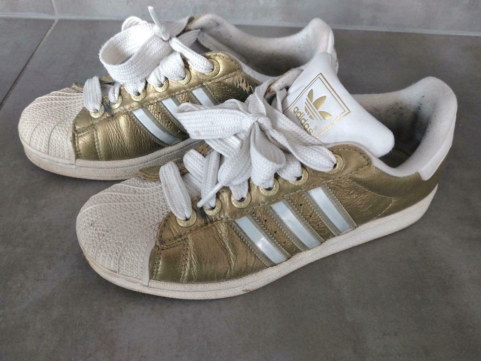 Adidas Sneaker 38 gold Damen Schuhe superstar in Petersberg