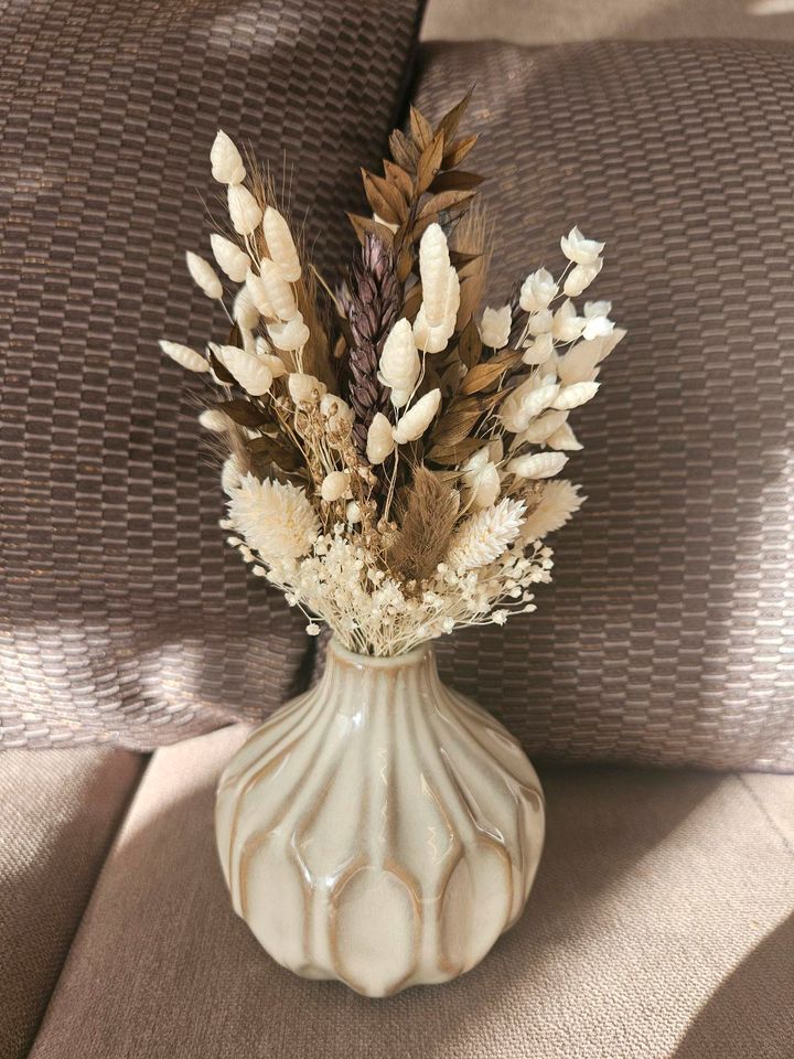 Trockenblumenstrauß (mit Vase), Geschenk, Deko, Skandi, Boho in Nürnberg (Mittelfr)