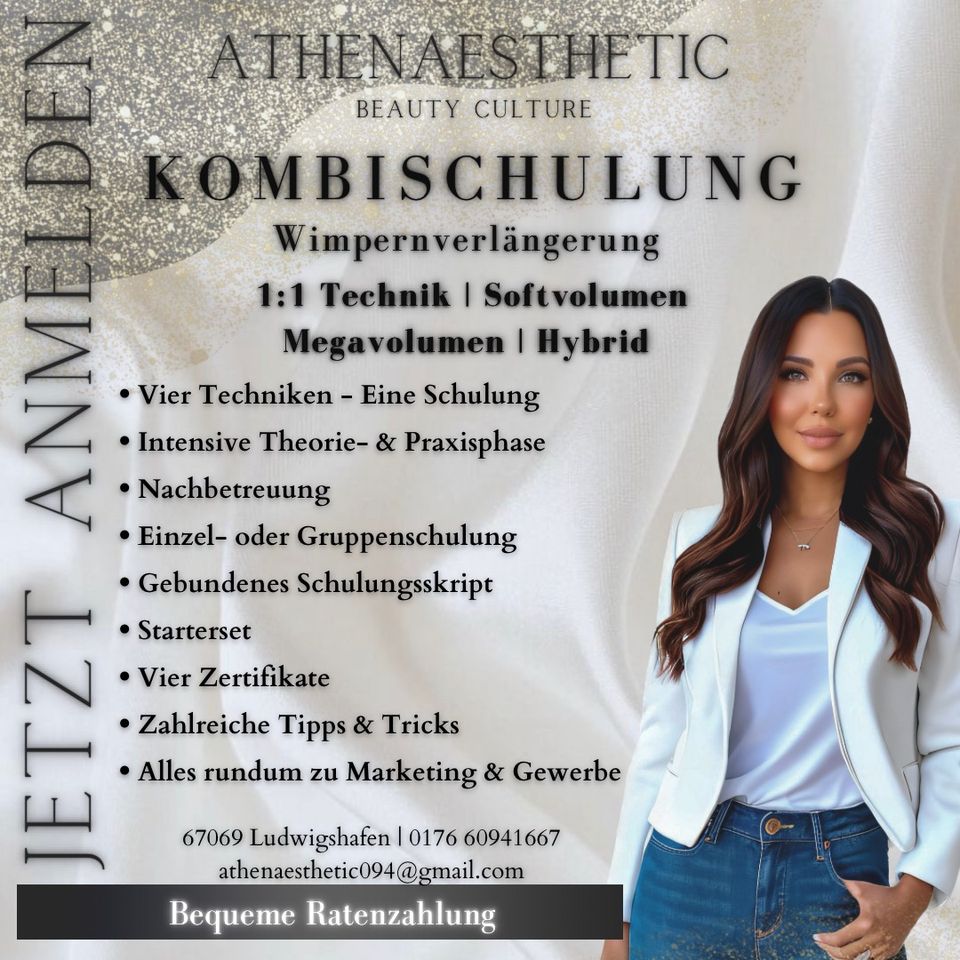 Wimpernschulung Kombischulung Wimpernextansion Schulung in Ludwigshafen