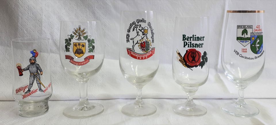 Biergläser aus DDR-Zeiten in Ilsenburg (Harz)