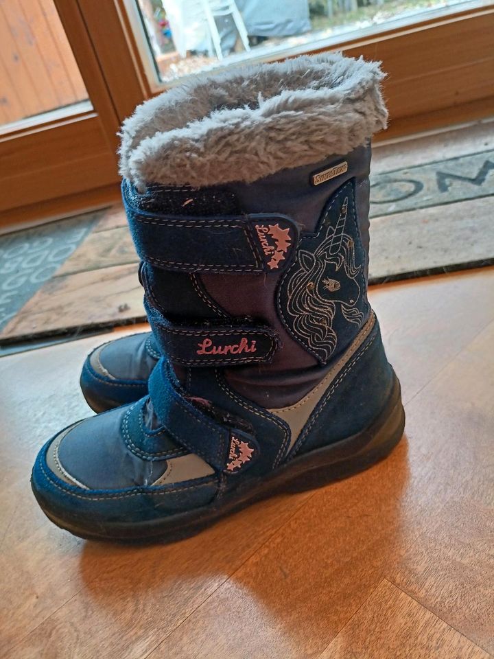 Lurchi Winterstiefel Gr. 32 dunkelblau in Tiefenbach