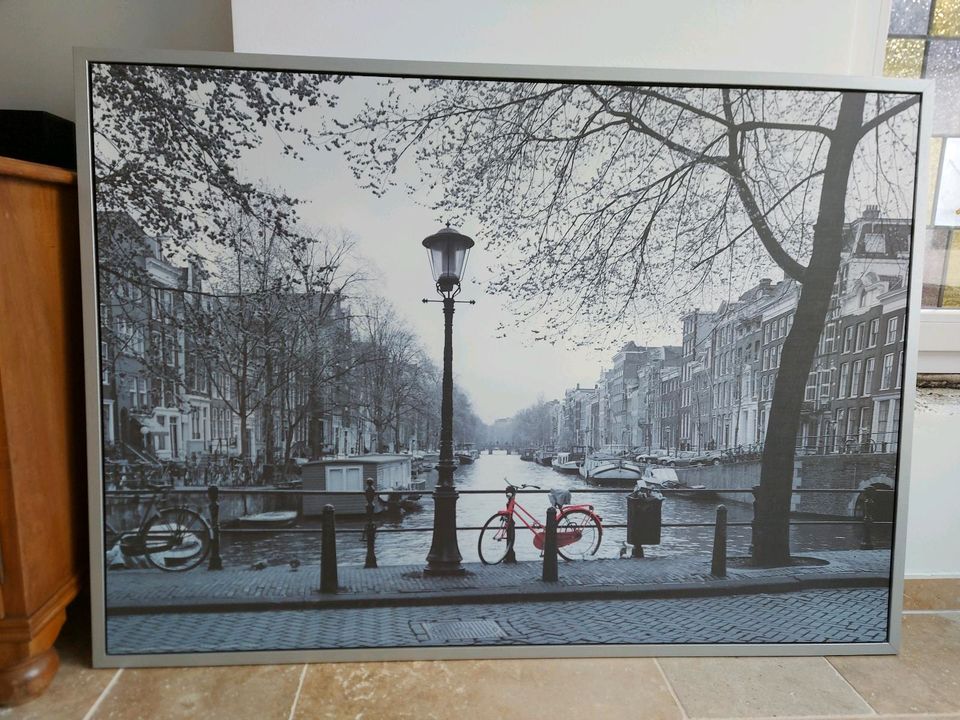 IKEA Bild Vilshult rotes Fahrrad in Amsterdam in Laer