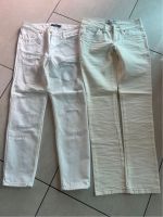 2x Damen Jeans Hose Gr.34 Weiß und Creme Baden-Württemberg - Kandern Vorschau