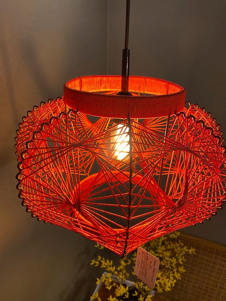 60er Fadenlampe Leuchte neu gewickelt mit 60er Kordelband in Dortmund