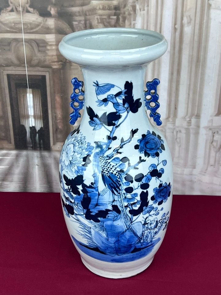 ANTIKE CHINA VASE AUS PORZELLAN PARADIES VOGEL 44cm - Versand kostenlos - Wir sind für Sie da lokal in 86830 Schwabmünchen oder online ARTHOME24 in Schwabmünchen