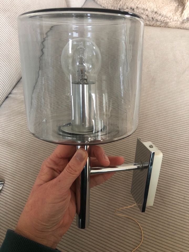 Design Wandlampe Rauchglas in Vechelde