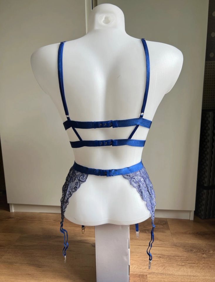 3er Dessous Set Größe XS/S blau Lingerie mit Spitze sexy in Berlin