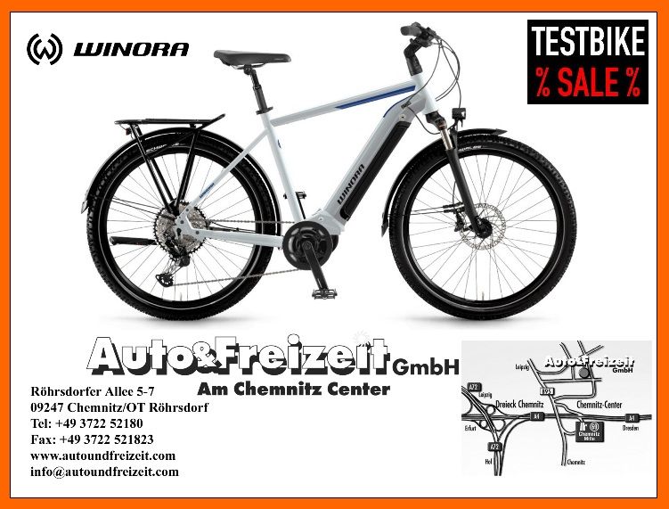 -1.000 € * E-BIKE Winora Yucatan 12 * i630Wh 12G * Testbike & NEU in Röhrsdorf