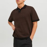 Jack & Jones JORBELIZE JACQUARD - Poloshirt - black/chestnut NEU! Schleswig-Holstein - Kaltenkirchen Vorschau